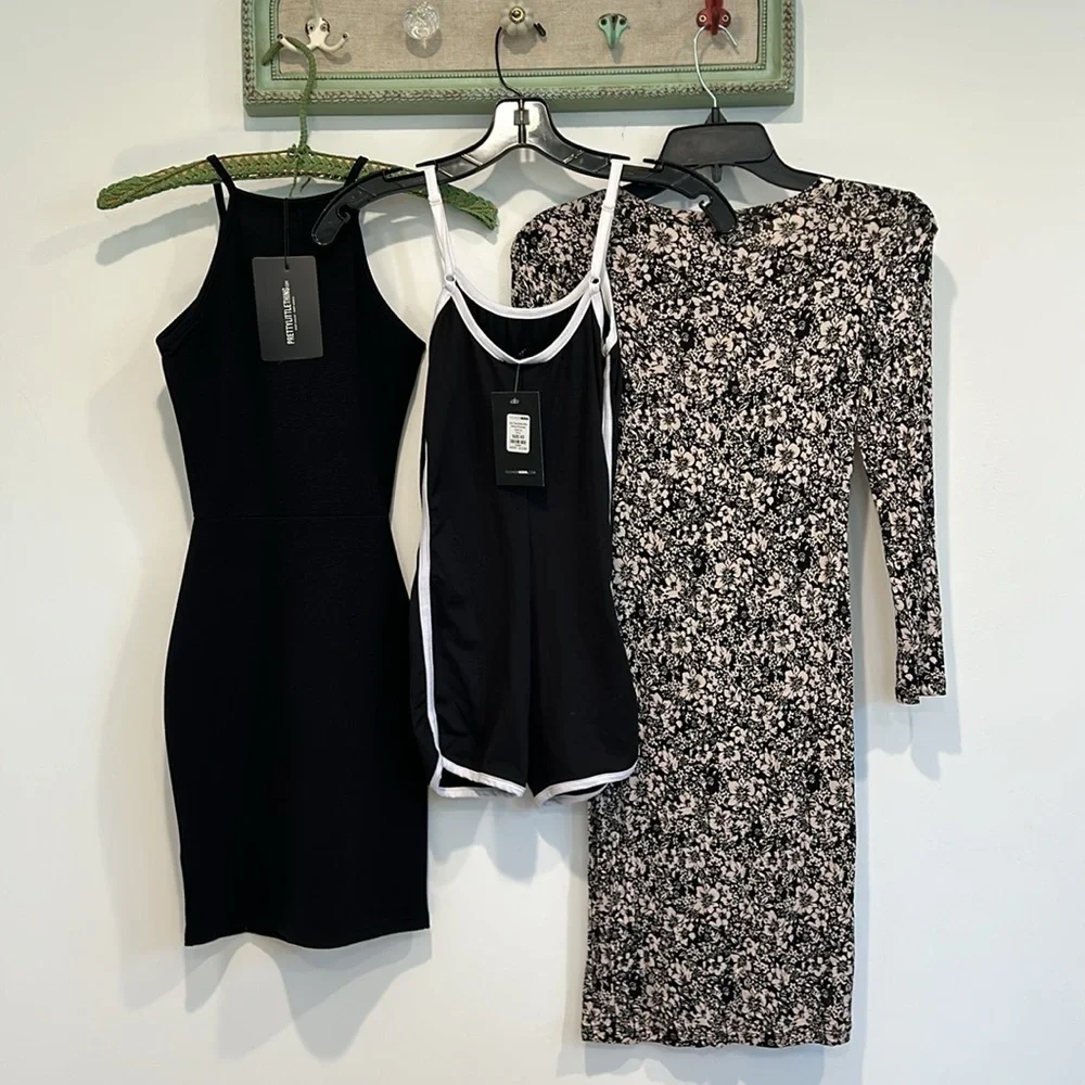 Bundle 3 piece women’s size xs spring / summer romper & mini dresses